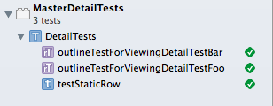 ios tests result screenshot